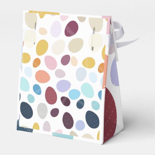 Illustratie met gradiënt gekleurde eieren. bedankdoosjes (Achterkant)