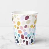 Illustratie met gradiënt gekleurde eieren. papieren bekers (Achterkant)