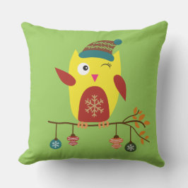 Illustratie met kerstboomwortel Winter Kussen