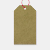 Illustratie met rode kerstrenrendieren cadeaulabel (Achterkant)