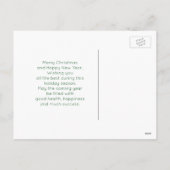 Illustratie met rode kerstrenrendieren feestdagenkaart (Achterkant)