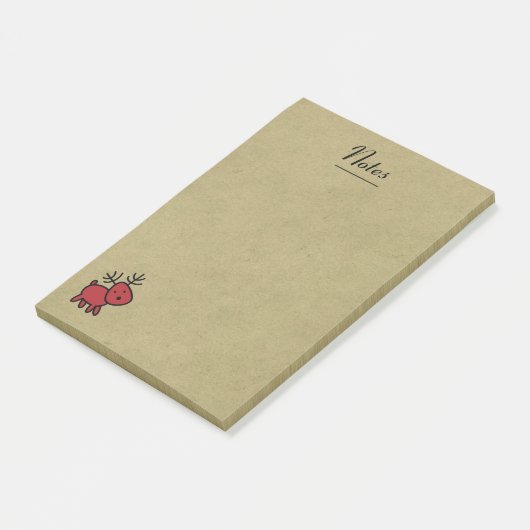 Illustratie met rode kerstrenrendieren post-it® notes (Schuin)