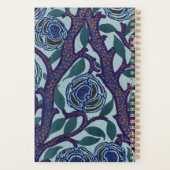 Illustratie met vintage botanisch patroon planner (Achterkant)