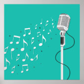 Illustratie microfoonkabel poster (Voorkant)