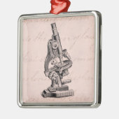 Illustratie  microscoop Roze Steampunk Metalen Ornament (Links)