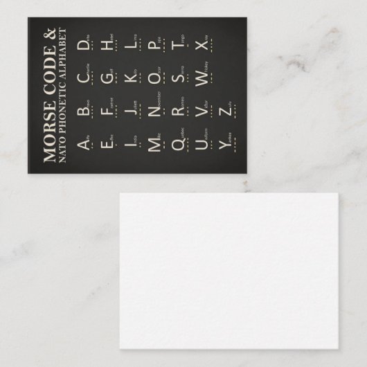 Illustratie militaire morse-code notitiekaartje (Voorkant / Achterkant)