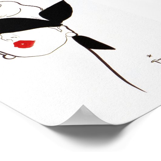  illustratie Mode Blindvouw minimalistisch Poster (Hoek)