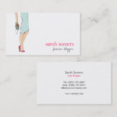 Illustratie, Mode blogger, stijlvol Mode model Visitekaartje (Voorkant / Achterkant)