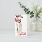 Illustratie, Mode blogger, stijlvol Mode model Visitekaartje (Staand voorkant)