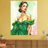 Illustratie mode canvas afdruk (Insitu (Woonkamer))