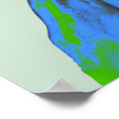 Illustratie mode - Groene-Blauwe Groot Poster (Hoek)