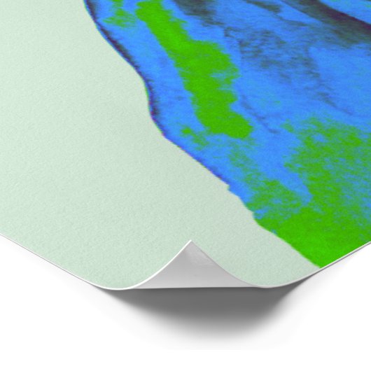 Illustratie mode - Groene-Blauwe Groot Poster (Hoek)