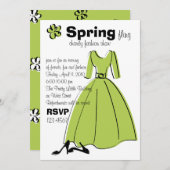 Illustratie Mode lente vlende Kaart (Voorkant / Achterkant)