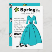 Illustratie Mode lente vlende Kaart (Voorkant / Achterkant)