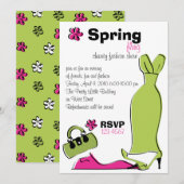 Illustratie Mode lente vlende Kaart (Voorkant / Achterkant)