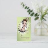 Illustratie Mode mooi gezicht Visitekaartje (Staand voorkant)