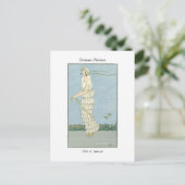 Illustratie Mode van Barbier Fine Art Robe Nansouk Briefkaart (Staand voorkant)