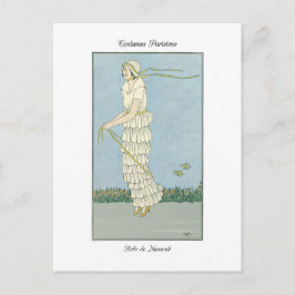 Illustratie Mode van Barbier Fine Art Robe Nansouk Briefkaart