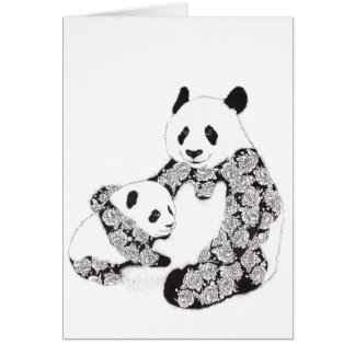 Illustratie moeder en Baby Panda