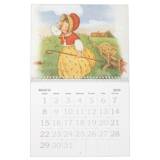  illustratie Moeder Goose Nursery Rhymes Kalender (Mar 2026)