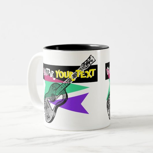 Illustratie Mok gitaar Legend Retro (Voorkant links)