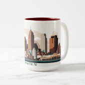 Illustratie Mok Jersey City Skyline (Voorkant rechts)