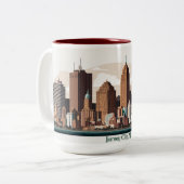 Illustratie Mok Jersey City Skyline (Voorkant links)