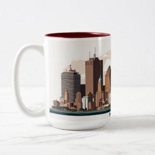 Illustratie Mok Jersey City Skyline