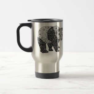 Illustratie: Mok van Artsy Floral Panda-reizen/com