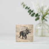 Illustratie Moose Art met tekststijl voor kranten Informatiekaartje (Staand voorkant)