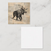 Illustratie Moose Art met tekststijl voor kranten Notitiekaartje (Voorkant / Achterkant)