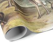 Illustratie Moose Deer (Servus alces) Cadeaupapier (Rol Hoek)