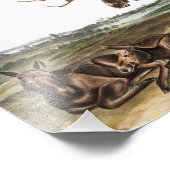 Illustratie Moose Deer (Servus alces) Foto Afdruk (Hoek)