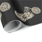  illustratie motorfiets cadeaupapier (Rol Hoek)