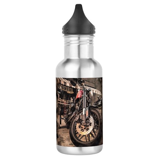 Illustratie motorfiets waterfles  (Links)