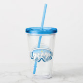 Illustratie Mountain Ski Goggles Acryl Drinkbeker (Achterkant)