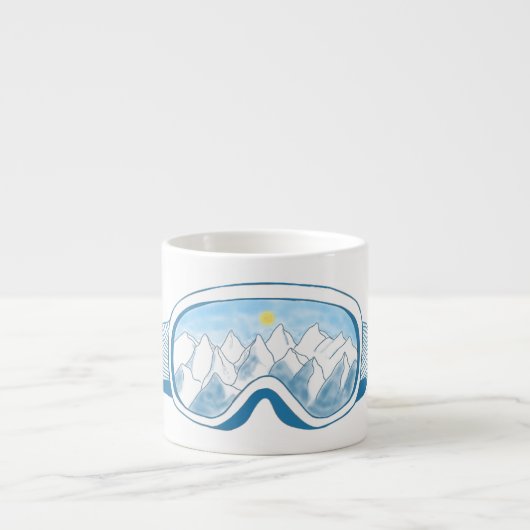 Illustratie Mountain Ski Goggles Espresso Kop (Voorkant)