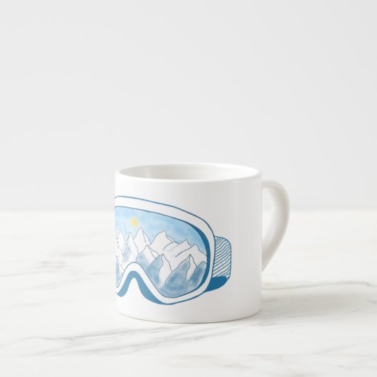 Illustratie Mountain Ski Goggles Espresso Kop (Voorkant rechts)