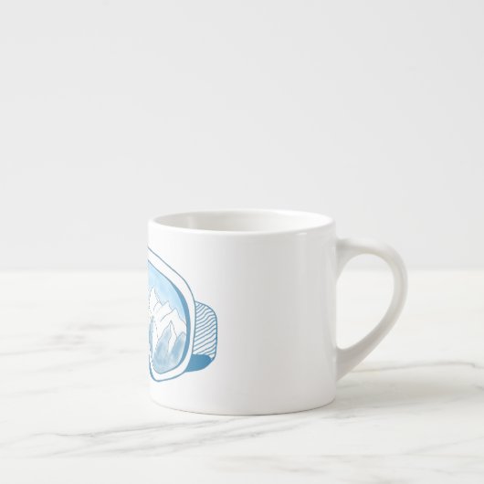 Illustratie Mountain Ski Goggles Espresso Kop (Rechts)