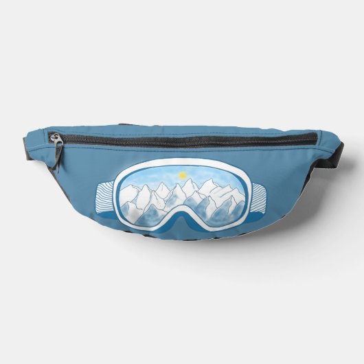 Illustratie Mountain Ski Goggles Heuptasje (Liggend)