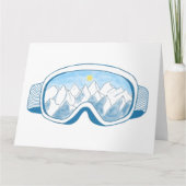 Illustratie Mountain Ski Goggles Kaart (Voorkant)