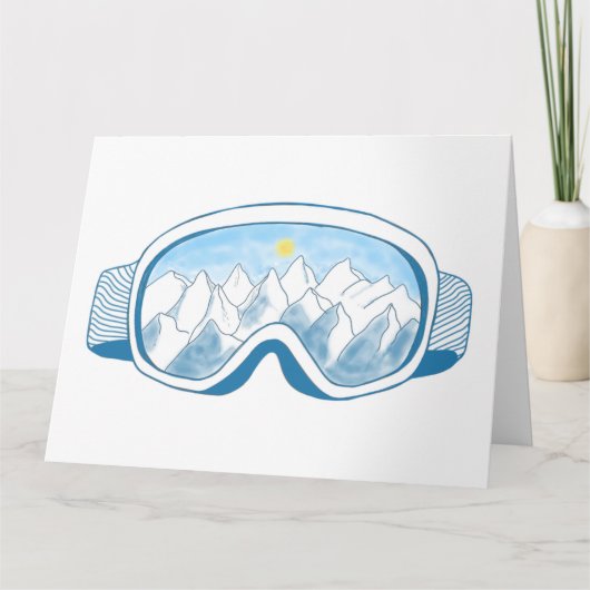 Illustratie Mountain Ski Goggles Kaart (Voorkant)