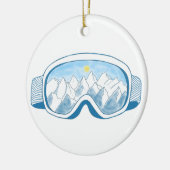 Illustratie Mountain Ski Goggles Keramisch Ornament (Links)