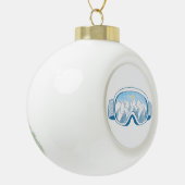 Illustratie Mountain Ski Goggles Keramische Bal Ornament (Links)