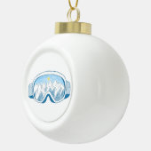 Illustratie Mountain Ski Goggles Keramische Bal Ornament (Rechts)