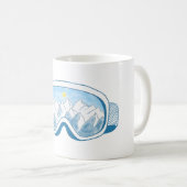 Illustratie Mountain Ski Goggles Koffiemok (Voorkant rechts)