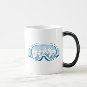 Illustratie Mountain Ski Goggles Magische Mok