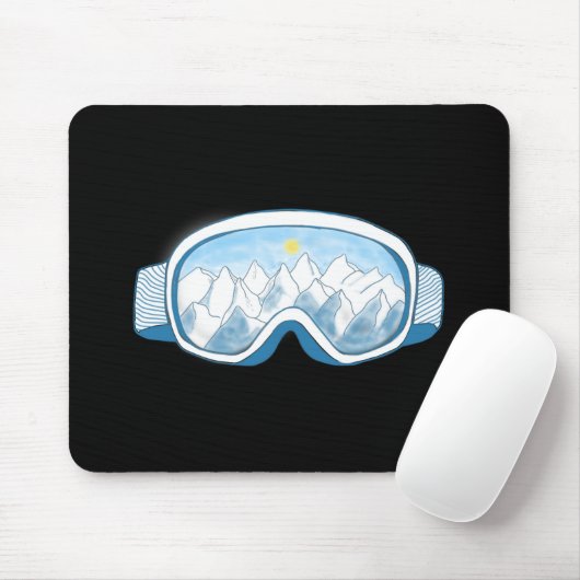 Illustratie Mountain Ski Goggles Muismat (Met muis)
