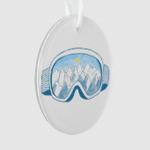 Illustratie Mountain Ski Goggles Ornament (voorkant)
