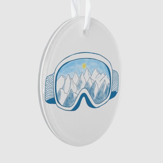 Illustratie Mountain Ski Goggles Ornament (voorkant)